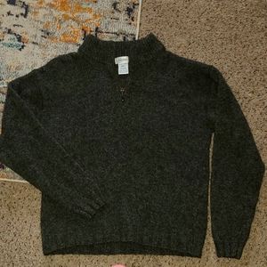 Wool 1/4 zip sweater. Made in England